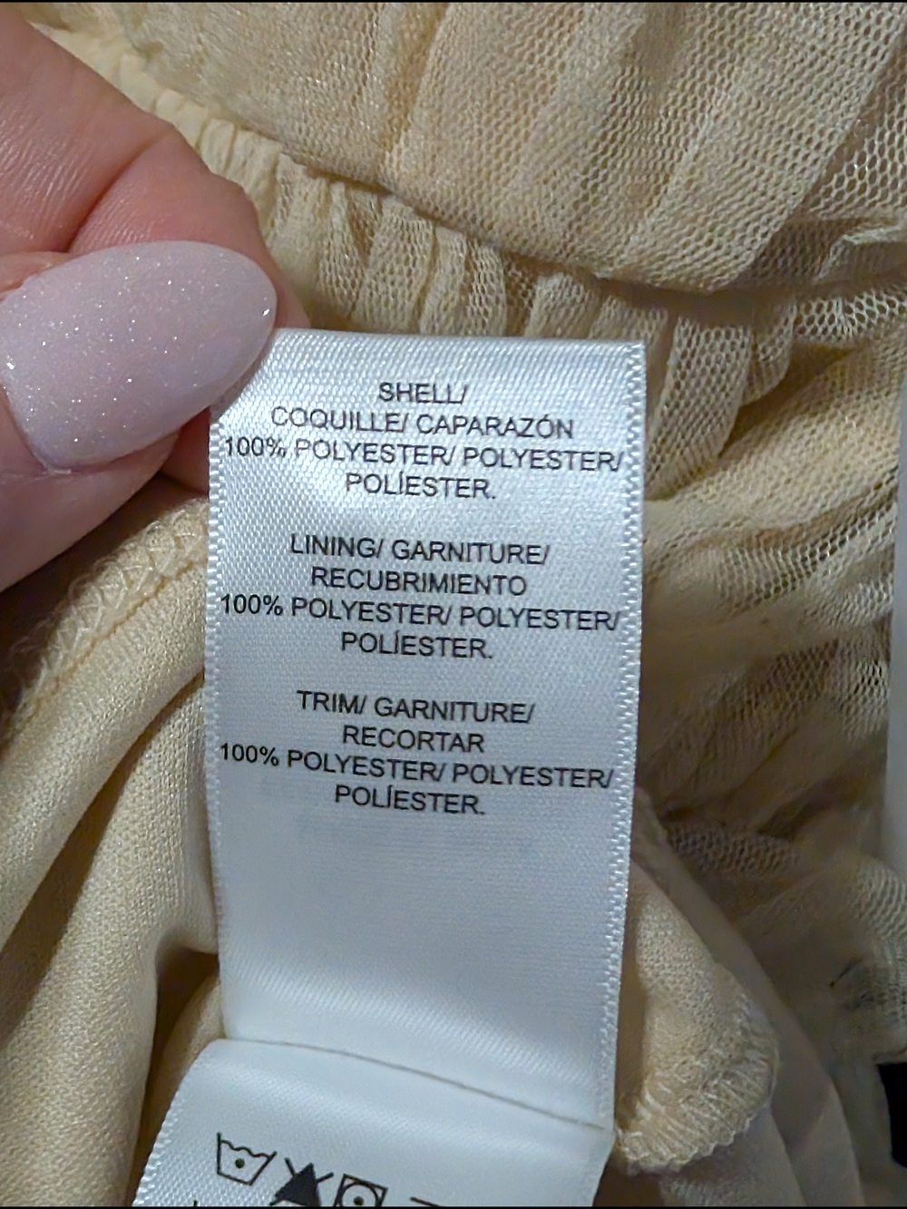 Lucky Brand Beige Ruffled V-Neck Camisole with Black Bow - Picture 9 of 10